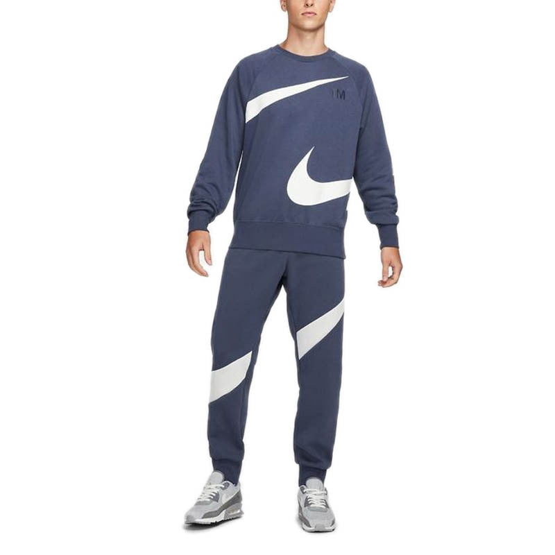 Sweat Nike Swoosh Fleece Crew - Bleu NIKE SWEAT HOMME TEXTILE Nike