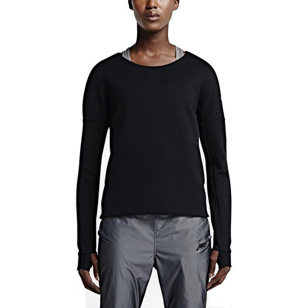 Sweat Nike Tech Fleece Crew - 685748-010 - Noir - Femme NIKE SWEAT FEMME TEXTILE Nike