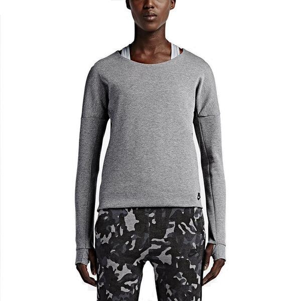 Sweat Nike Tech Fleece Crew - 685748-091 - Gris - Femme NIKE SWEAT FEMME TEXTILE Nike