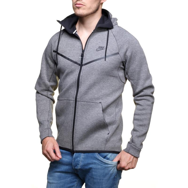 Sweat Nike Tech Fleece Windrunner - 805144-091 - Gris - Homme NIKE SWEAT HOMME TEXTILE Nike