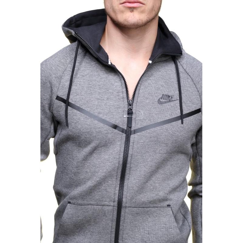 Sweat Nike Tech Fleece Windrunner - 805144-091 - Gris - Homme NIKE SWEAT HOMME TEXTILE Nike
