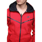 Sweat Nike Tech Fleece Windrunner - 805144-654 - Rouge - Homme NIKE SWEAT HOMME TEXTILE Nike
