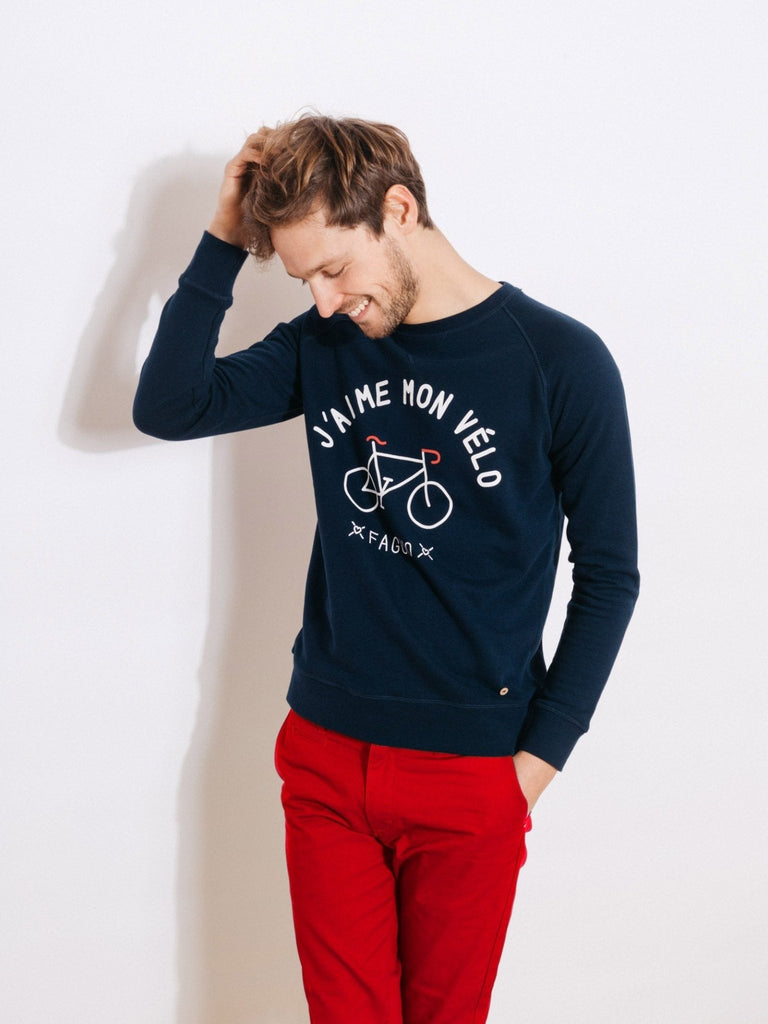 Sweatshirt Darney Coton - Bleu Marine - Homme - Faguo - The Bradery