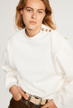 Sweatshirt Teacher - Ecru - Claudie Pierlot - The Bradery