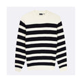 Sweatshirt Vercors Coton - Ecru/Bleu Marine - Homme - Faguo - The Bradery