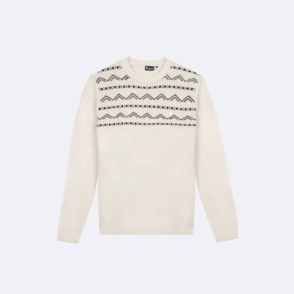 Sweatshirt Vercors Laine - Ecru - Homme - Faguo - The Bradery