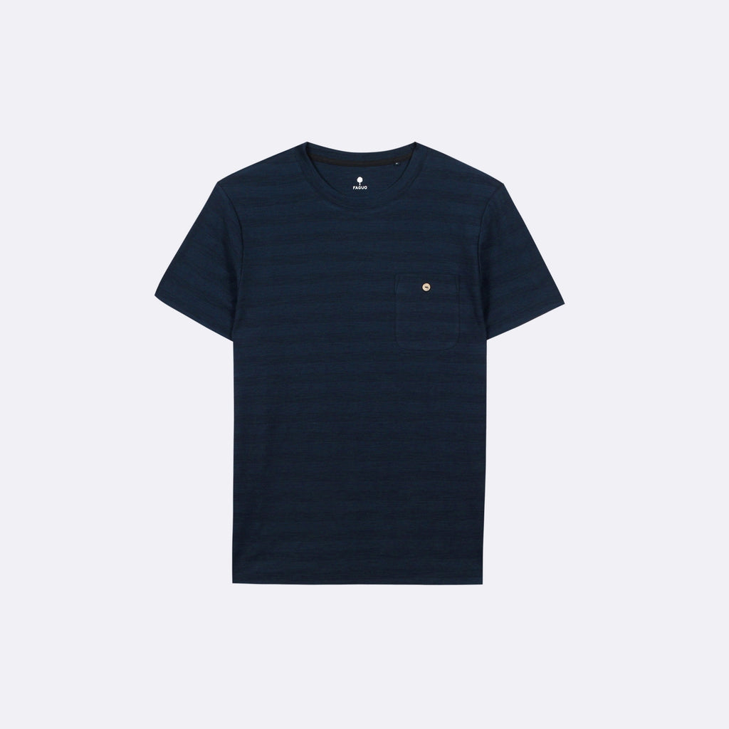 T-Shirt Olonne - Marine - Homme T-SHIRT COL ROND Faguo