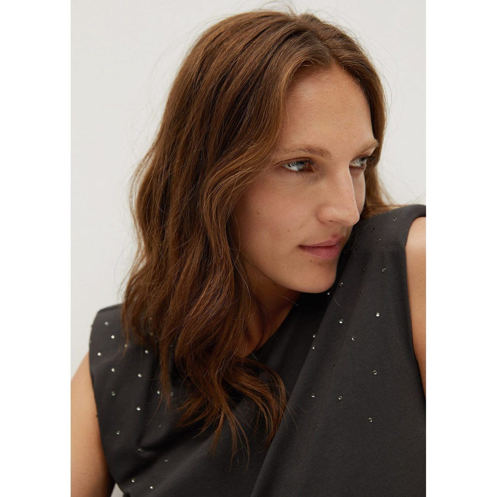 T-Shirt Strass7 - Anthracite - Femme
