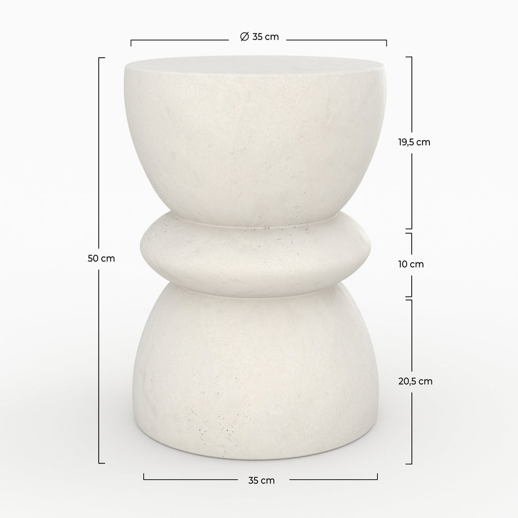 table appoint blanche maupiti beton rdv deco