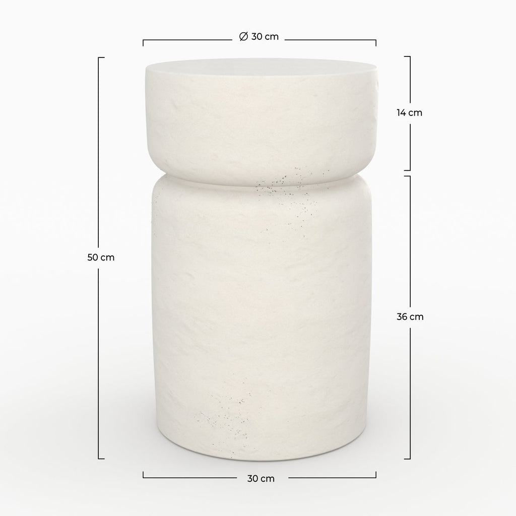 table basse beton blanc tahiti ronde rdv deco
