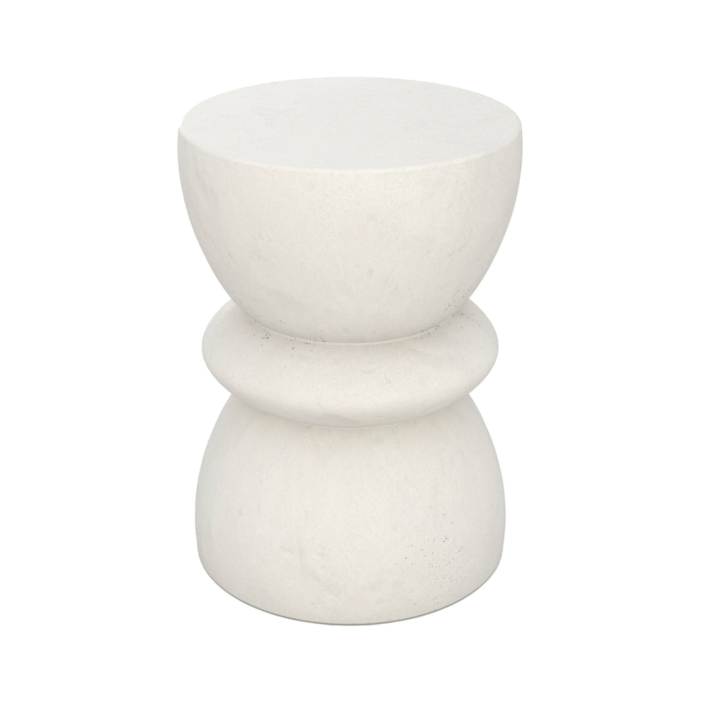 table basse blanche beton appoint maupiti fond blanc