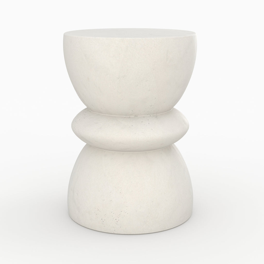 table basse blanche beton appoint