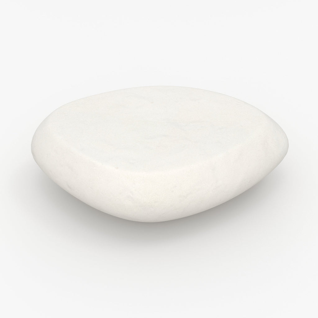 table basse maui 105cm beton blanc ovale