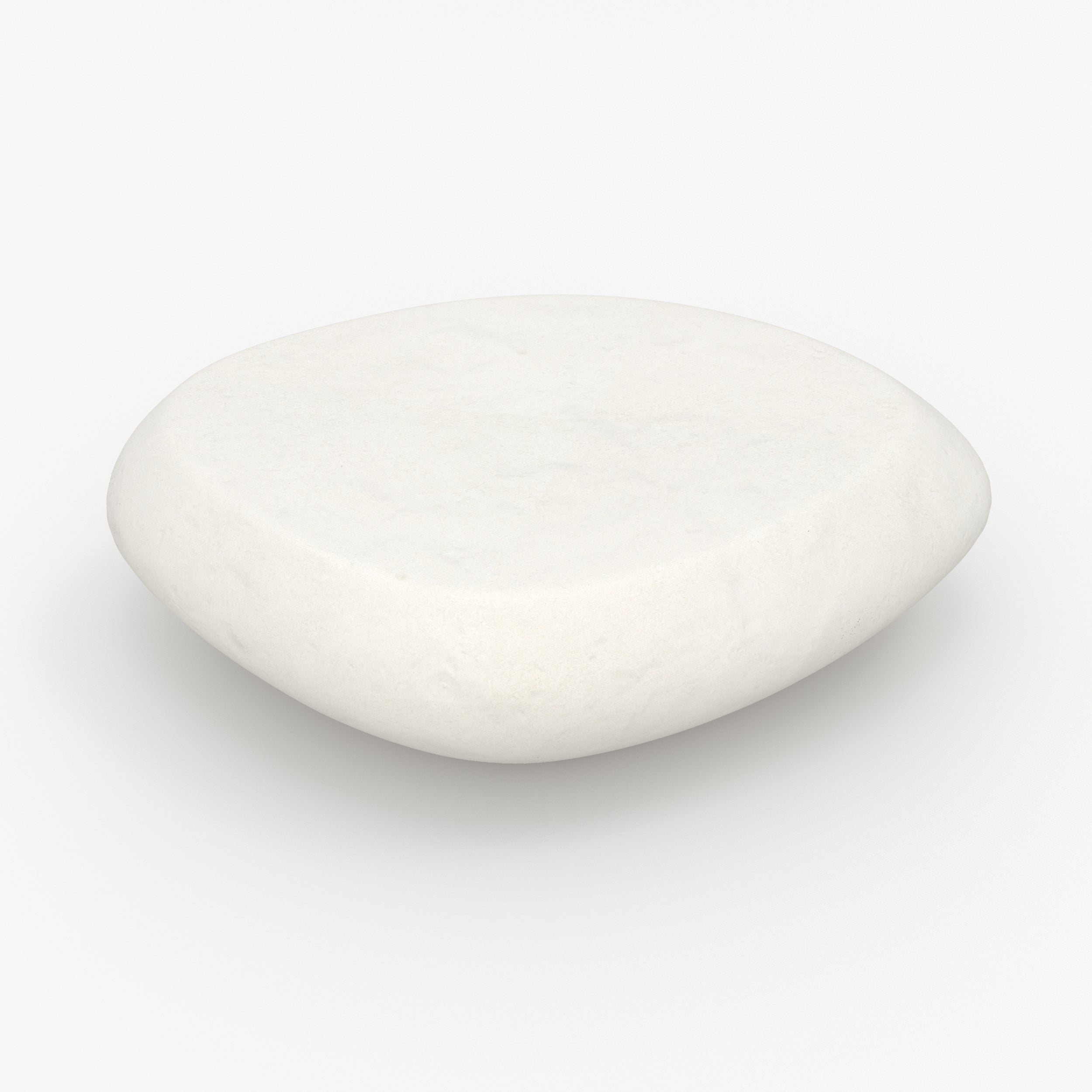 table basse maui 105cm beton blanc ovale