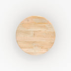 table basse ronde en bois tres clair de manguier sacha