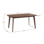 table bois fonce oman rectangulaire