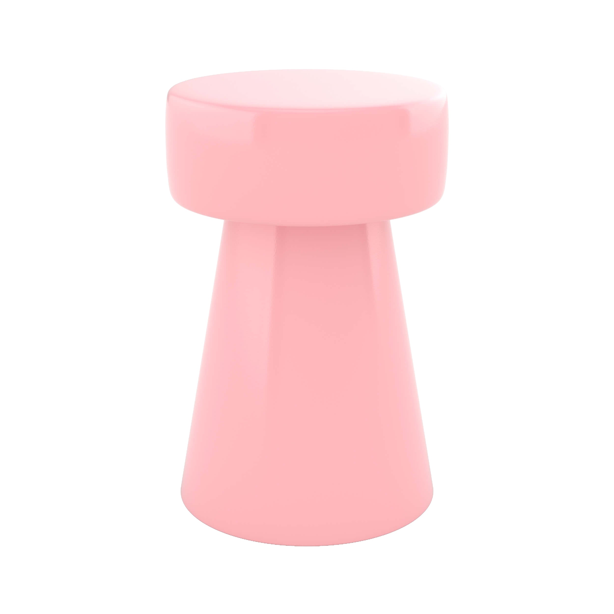table d appoint athena en metal rose fond blanc