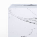 table d appoint en marbre blanc carre lison