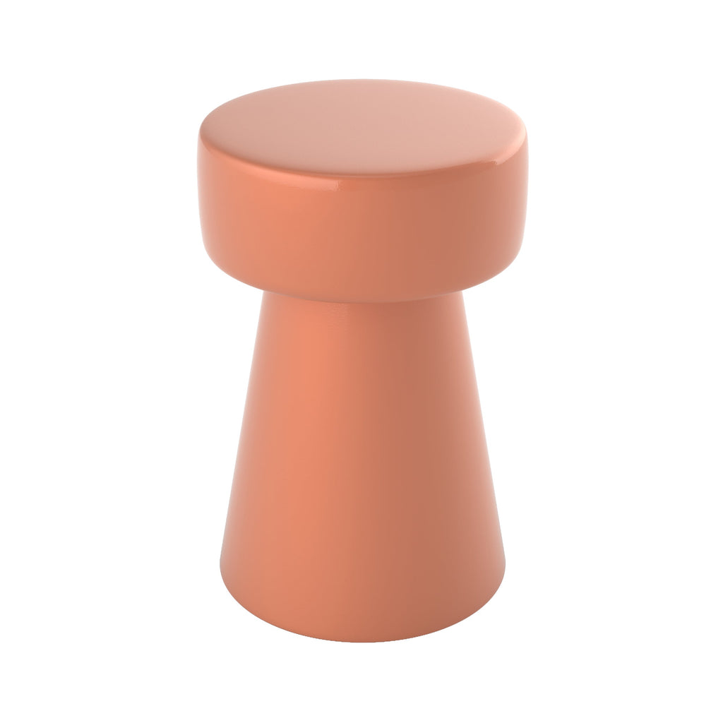 table d appoint en metal orange athena fond blanc