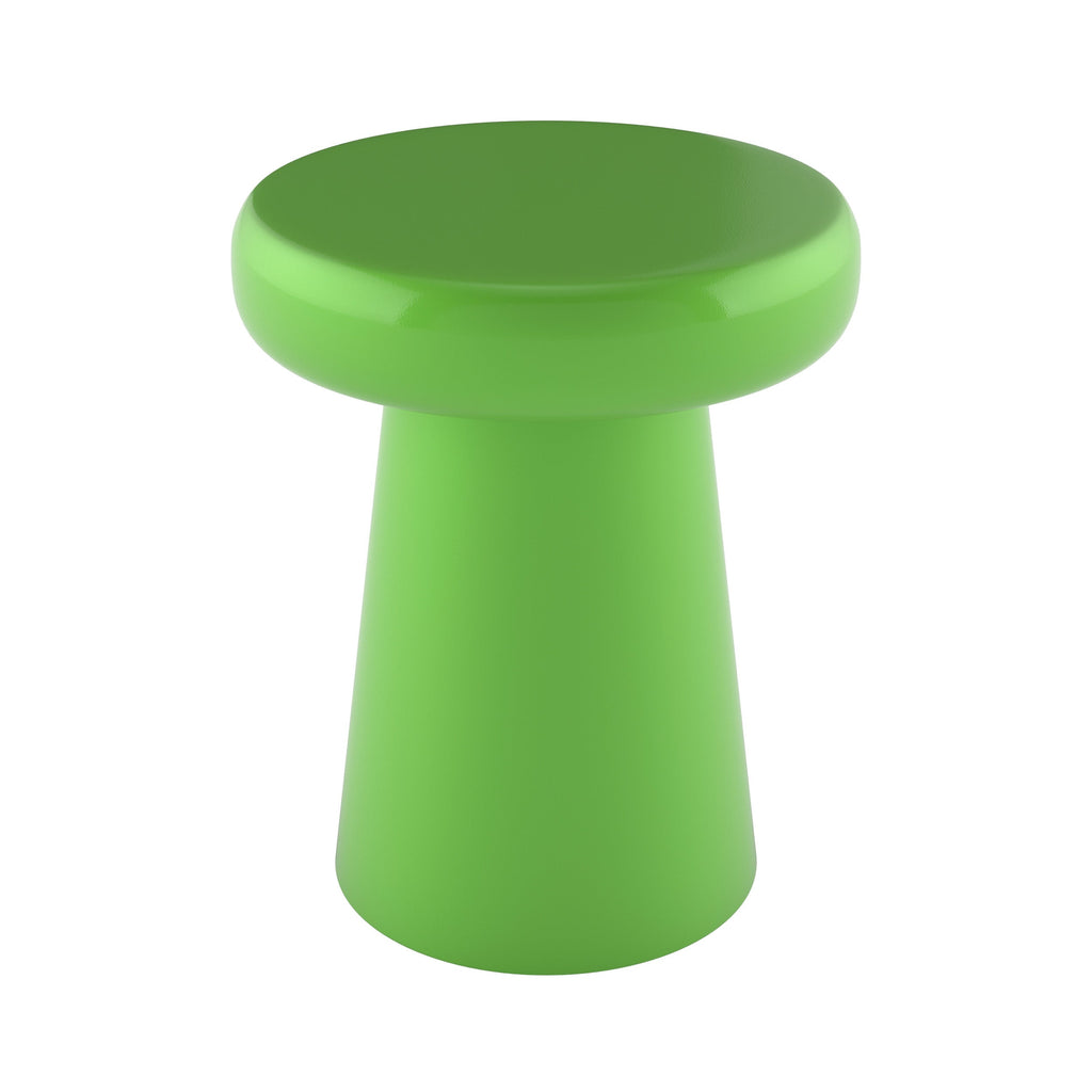 table d appoint en metal vert ronde anouk fond blanc