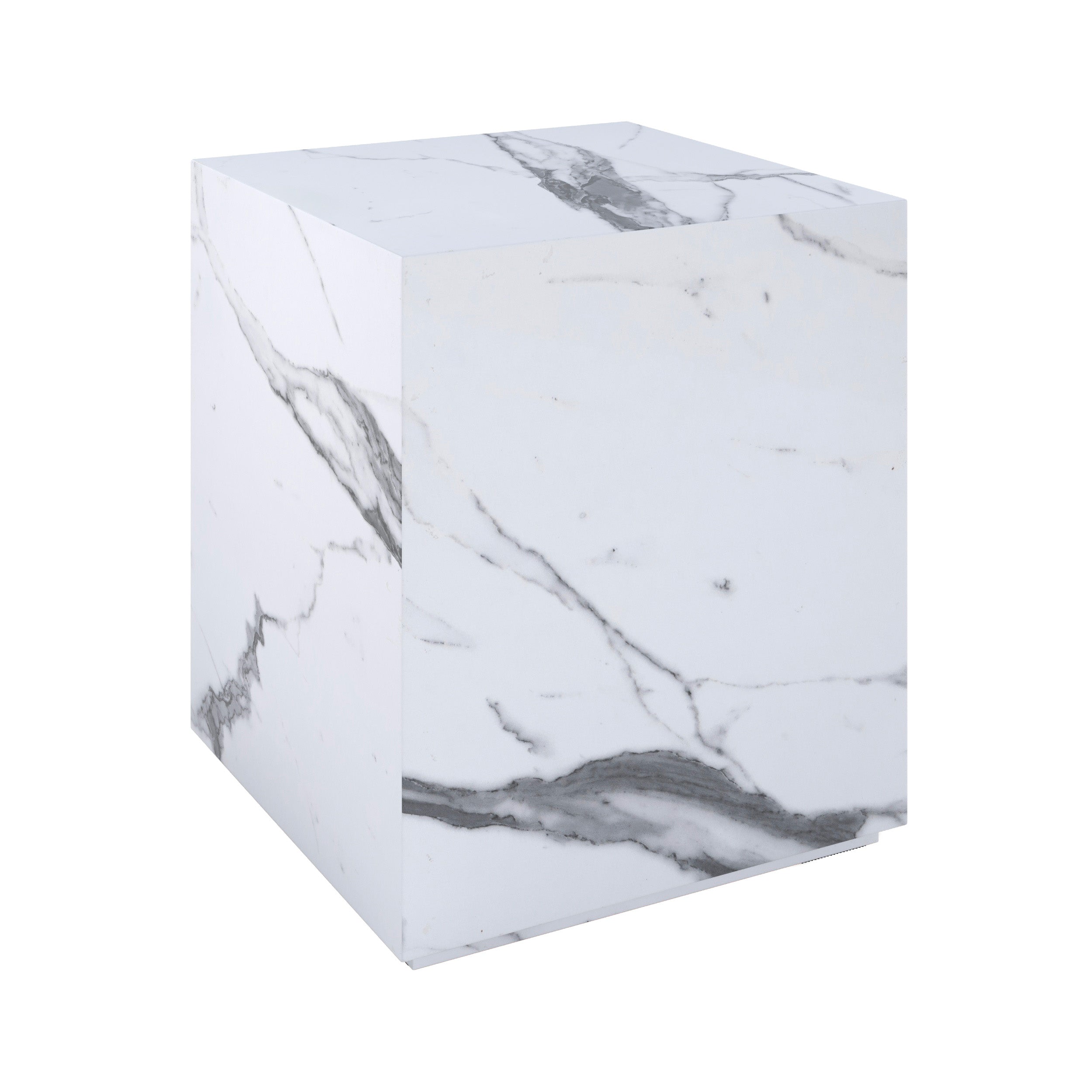 table d appoint lison en marbre blanc carre fond blanc