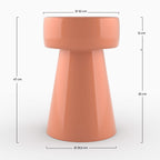 table d appoint orange terracotta metal athena