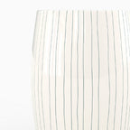 table d appoint ronde blanche rayee metal nello