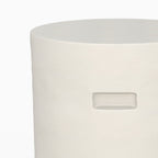 table d appoint ronde en beton blanc cylindre santorini
