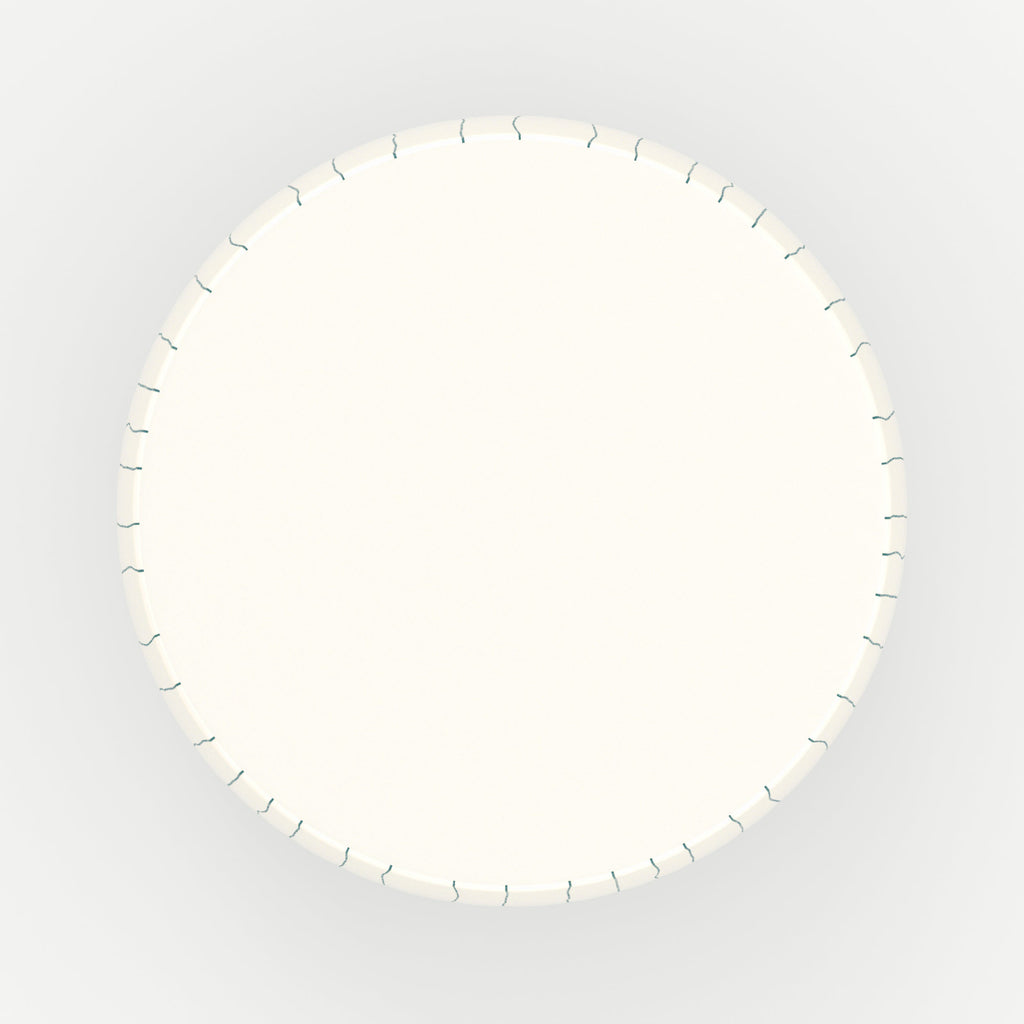table d appoint ronde nello en metal blanc raye