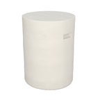 table d appoint ronde santorini en beton blanc fond blanc