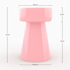 table d appoint rose bonbon en metal athena