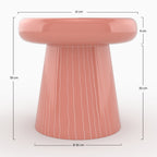 table d appoint rose rayee blanche en metal
