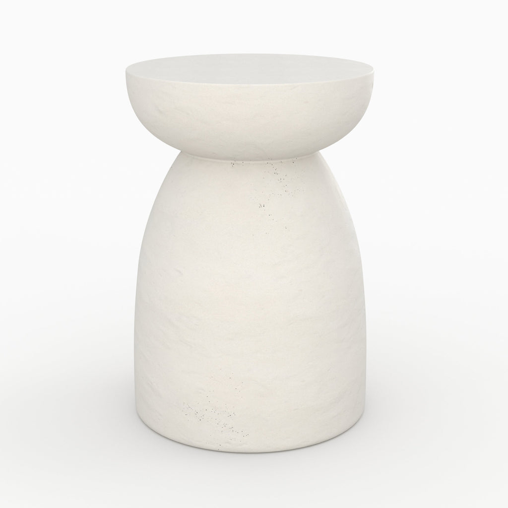 table d appoit ronde capri en beton blanc rdv deco