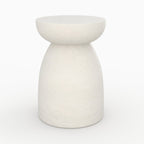 table d appoit ronde capri en beton blanc rdv deco