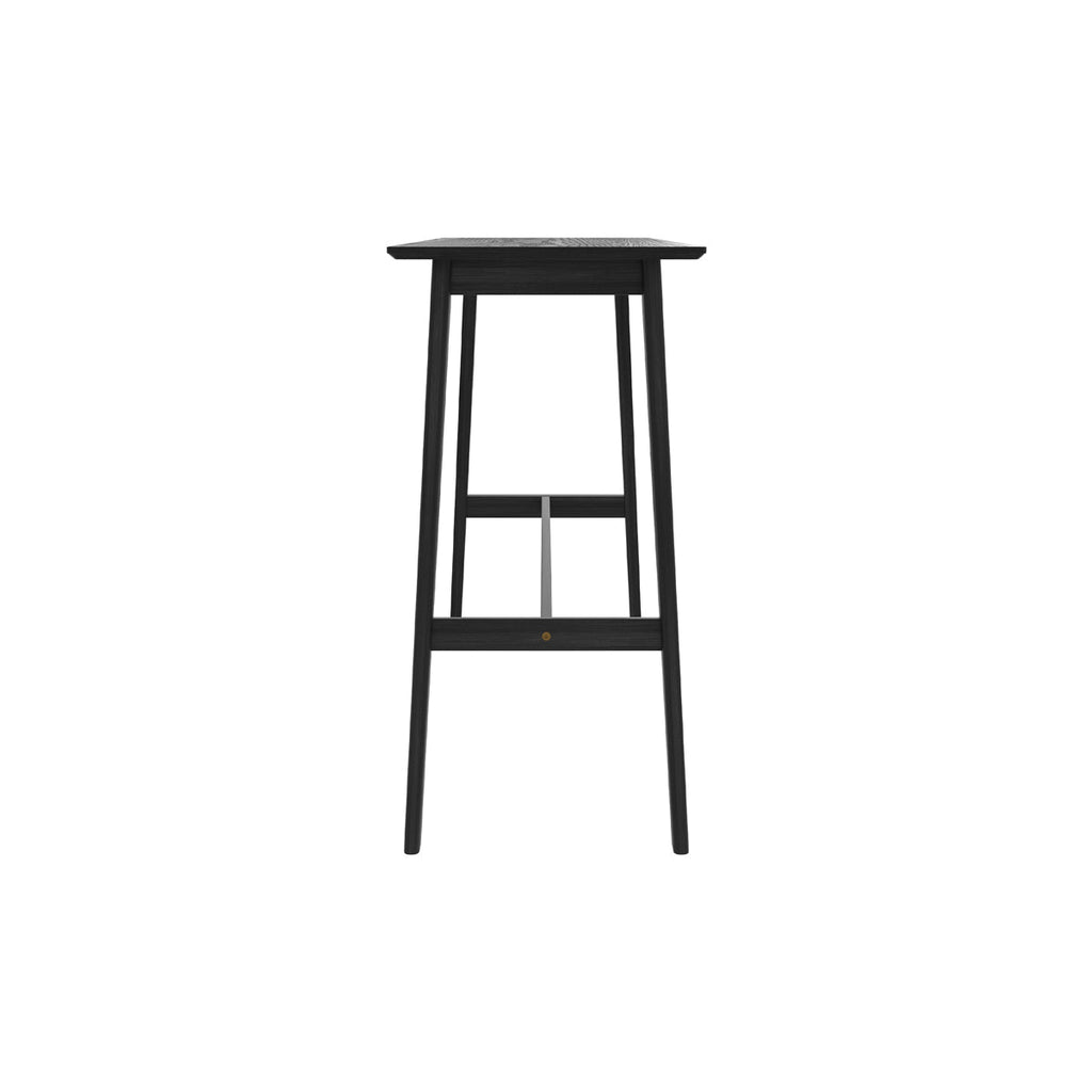 table de bar rectangulaire en bois noir buvette