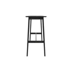 table de bar rectangulaire en bois noir buvette