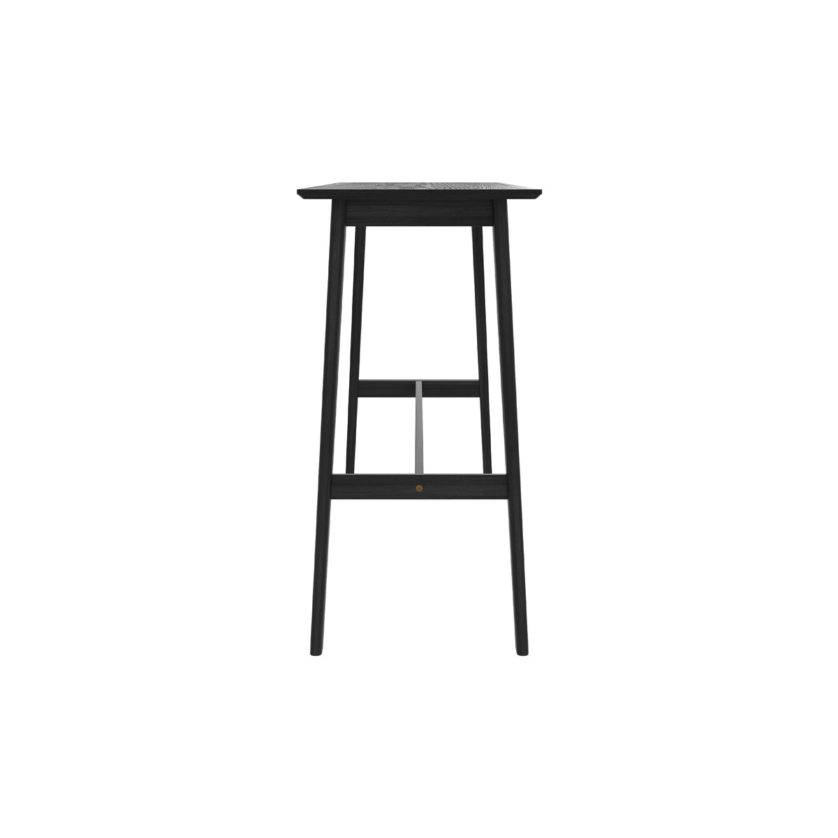 table de bar rectangulaire en bois noir buvette