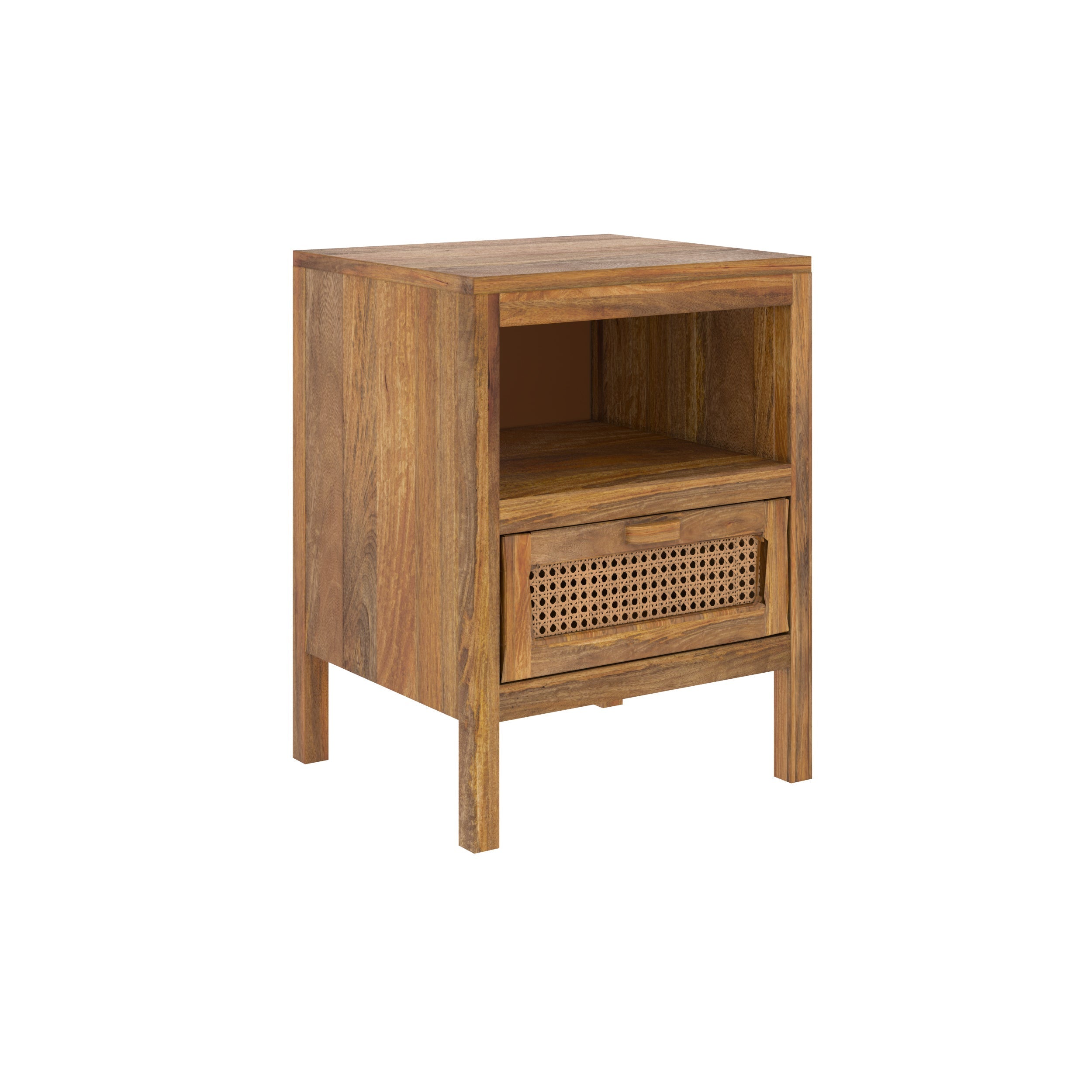 table de chevet tiki en cannage
