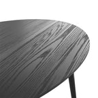 table eddy noire ovale 150 cm