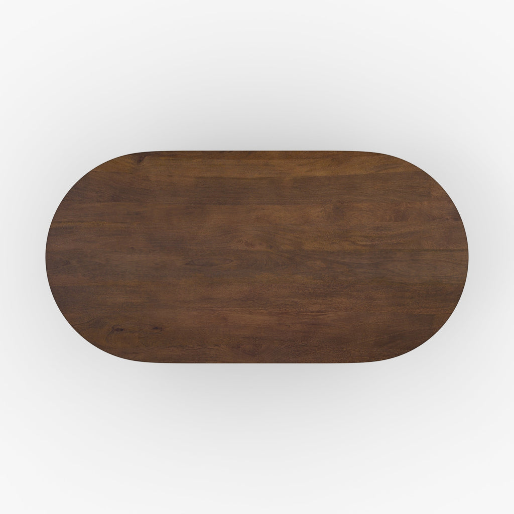 table ovale alix bois de manguier massif 6 places