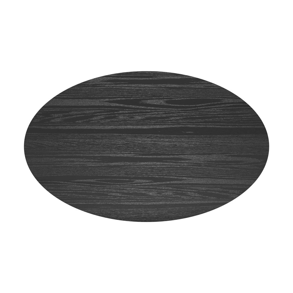 table ovale en bois noir 150 cm eddy