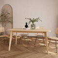 table rectangulaire en bois clair 150 cm oman