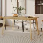 table rectangulaire extensible bois clair oman 4 6 personnes