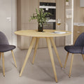 table ronde 105 cm en bois clair liwa 4 personnes
