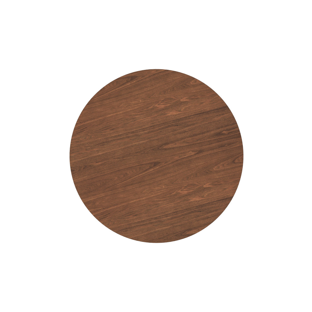 table ronde bois fonce reno 4 personnes