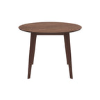 table ronde reno bois fonce 4 personnes