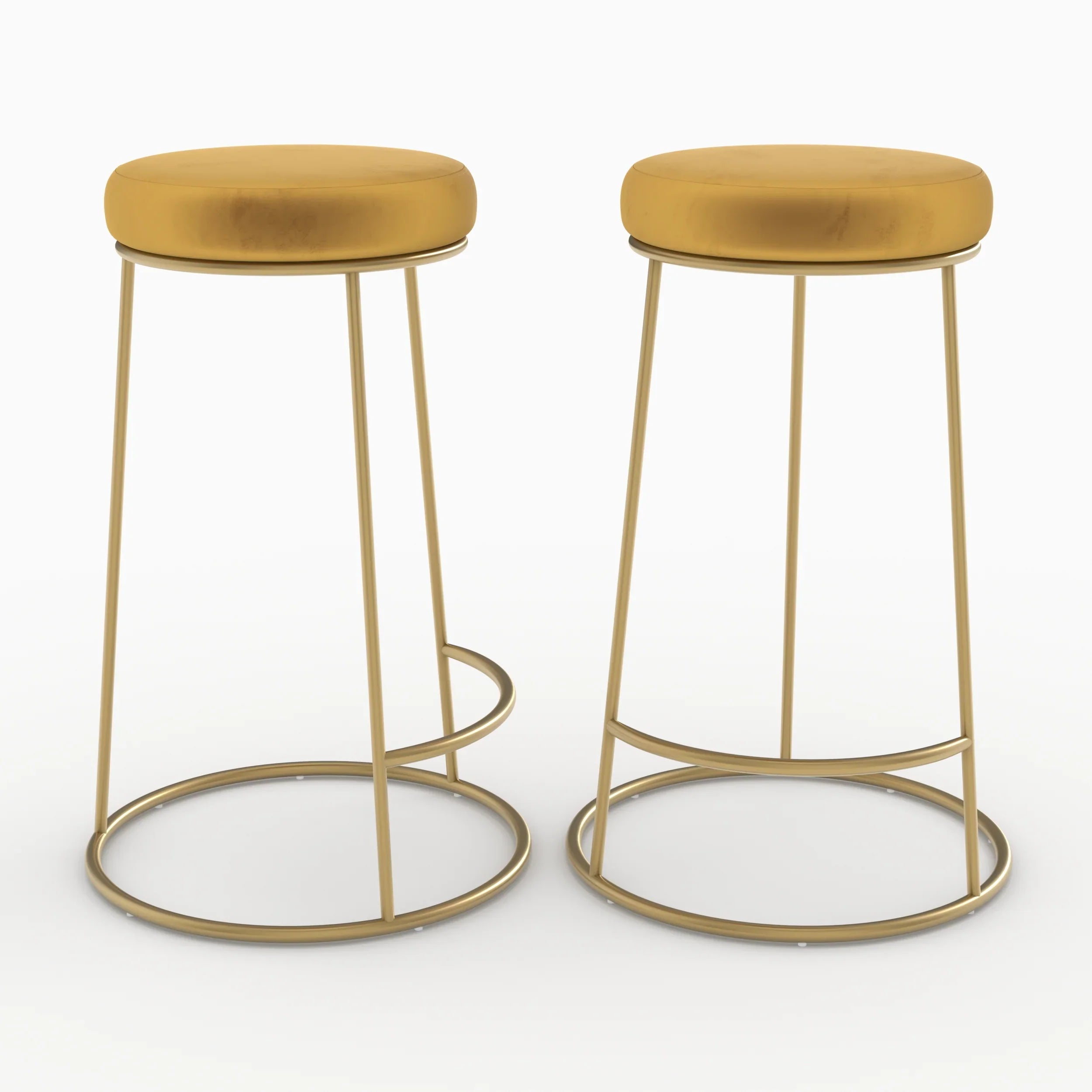 Lot De 2 Tabourets De Bar Kendal - Jaune