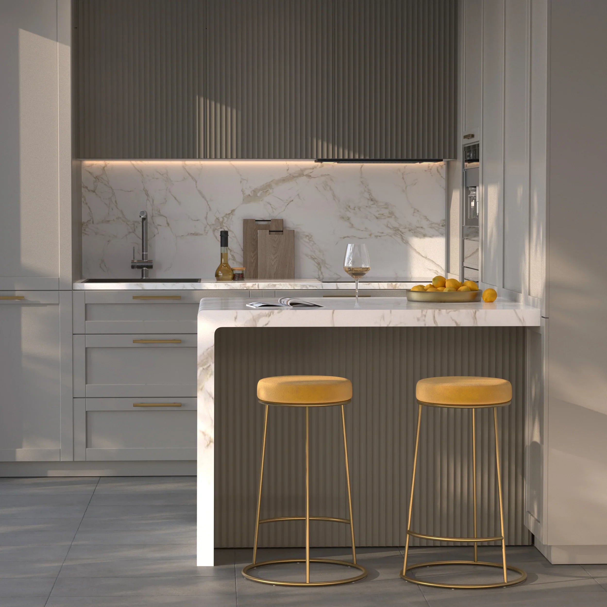 Lot De 2 Tabourets De Bar Kendal - Jaune