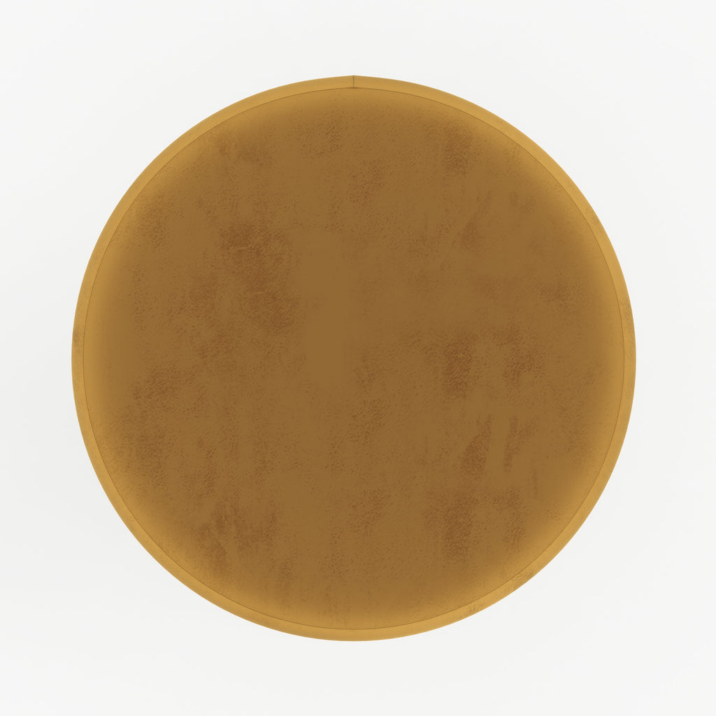 tabouret de bar kendal jaune curry rond lot de 2 pieds metal noir