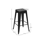 tabouret de bar mi hauteur indus noir